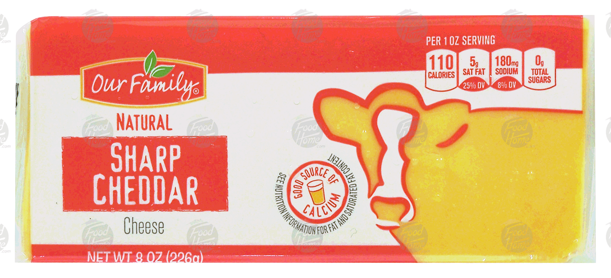 Our Family  sharp cheddar cheese block, natural Full-Size Picture